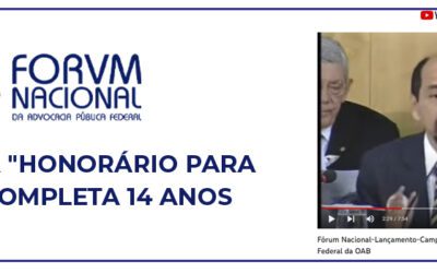 CAMPANHA “HONORÁRIO PARA TODOS” COMPLETA 14 ANOS