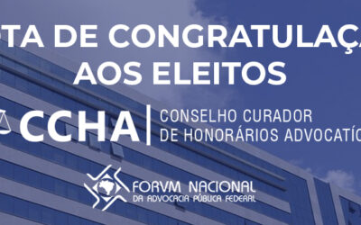 NOTA DE CONGRATULAÇÃO AOS ELEITOS PARA O CCHA